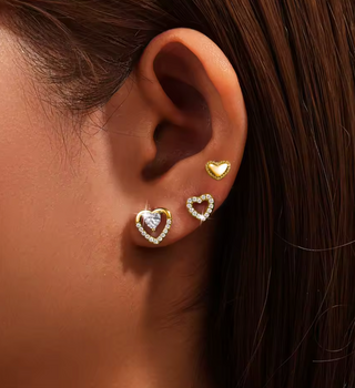 pendientes de corazón minimalistas mujer
