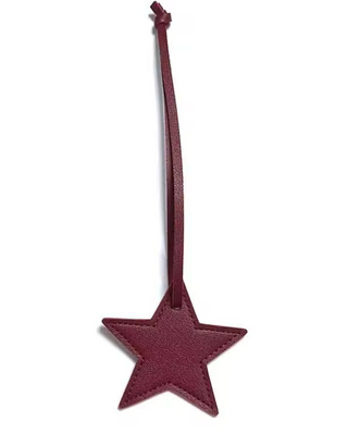 Llavero colgante personalizado de cuero – Estrella con iniciales