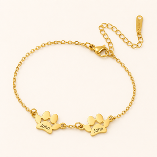 Pulsera huella personalizada oro