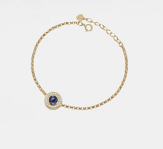 Pulsera con foto proyectada redonda | Plata y dorado personalizada
