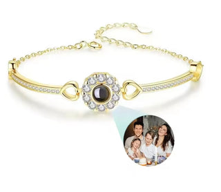 Pulsera con Foto Dentro y Circonitas – Personalizada en Acero