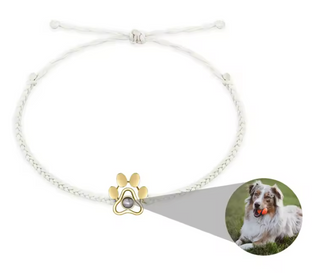 Pulsera Huella con Foto Dentro – Personalizada Mascotas | Ajustable