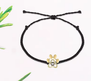 Pulsera Huella con Foto Dentro – Personalizada Mascotas | Ajustable
