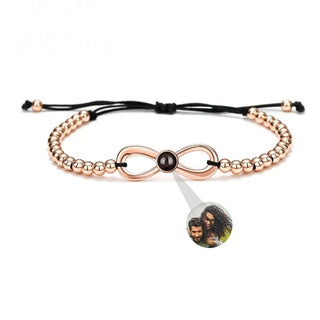 Pulsera Infinito Personalizada con Foto Proyectable – Regalo Único