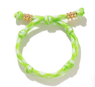 Pulsera con inicial de colores | Pulsera personalizada de cordón