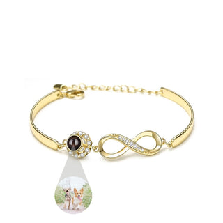 Pulsera Infinito con Foto Proyectable Personalizada