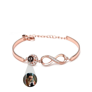 Pulsera Infinito con Foto Proyectable Personalizada