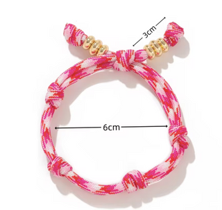 Pulsera con inicial de colores | Pulsera personalizada de cordón