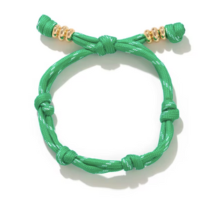 Pulsera con inicial de colores | Pulsera personalizada de cordón
