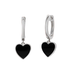 Pendientes Corazón Negro