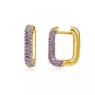 Pendientes Jewel morado
